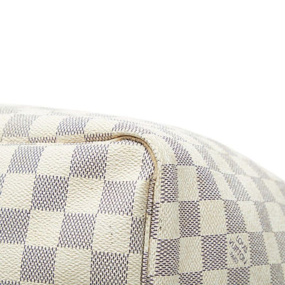 Louis Vuitton Damier Azur Neverfull GM Shoulder Bag Tote White Brown Leather — view 4