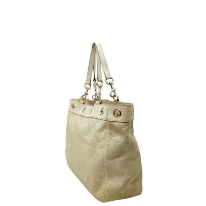 Gucci Guccissima Tote Beige Canvas Leather — view 2