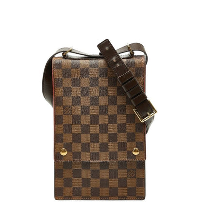 Louis Vuitton Damier Portobello Crossbody Shoulder Bag Brown Leather