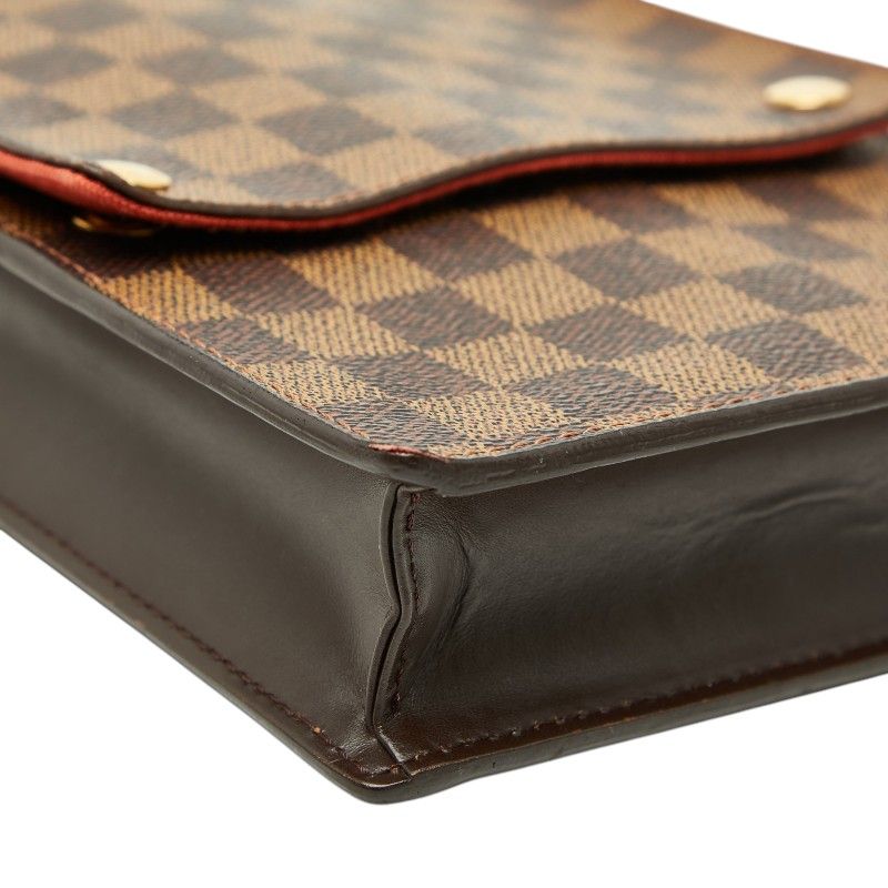 Louis Vuitton Damier Portobello Crossbody Shoulder Bag Brown Leather — view 5