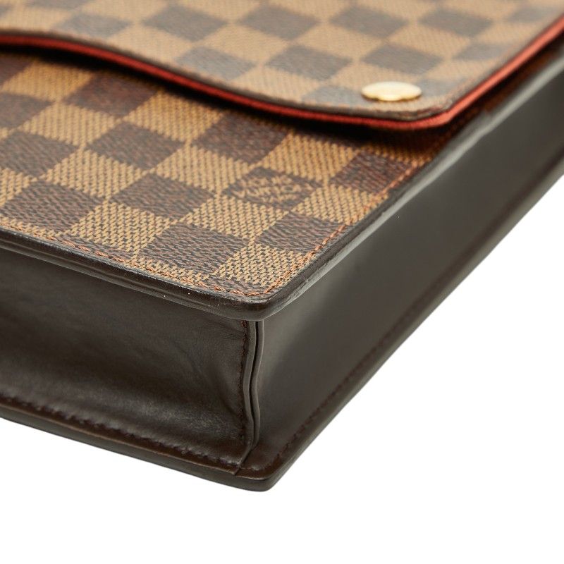 Louis Vuitton Damier Portobello Crossbody Shoulder Bag Brown Leather — view 4