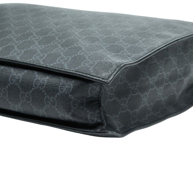 Gucci GG Supreme Tote Shoulder Bag 2-Way Black Leather — view 4