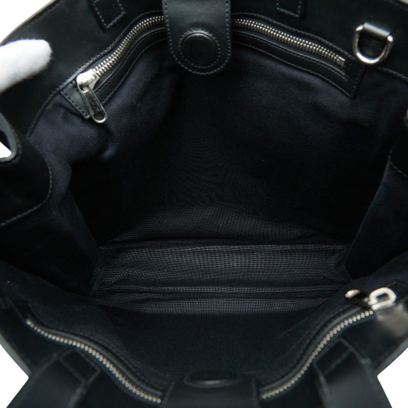 Gucci GG Supreme Tote Shoulder Bag 2-Way Black Leather — view 6