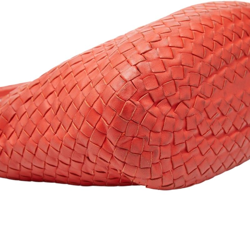 Bottega Veneta Intrecciato Shoulder Bag Orange Leather — view 5