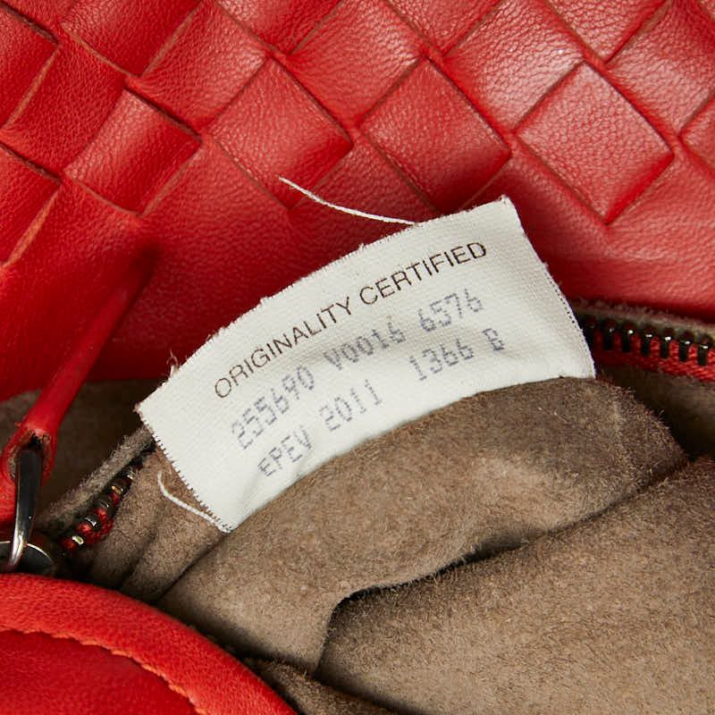 Bottega Veneta Intrecciato Shoulder Bag Orange Leather — view 8
