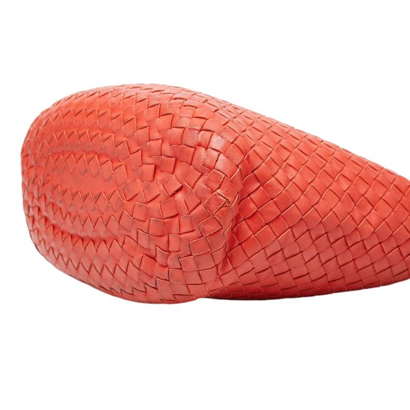 Bottega Veneta Intrecciato Shoulder Bag Orange Leather — view 4