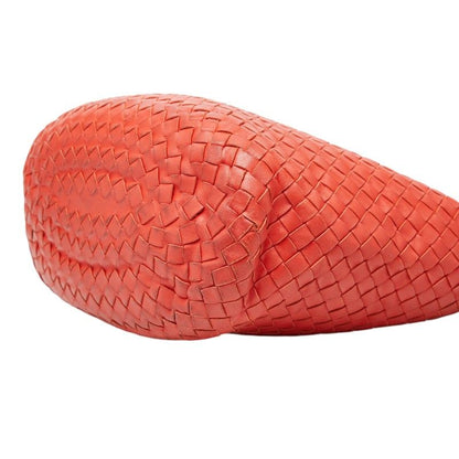 Bottega Veneta Intrecciato Shoulder Bag Orange Leather — view 4