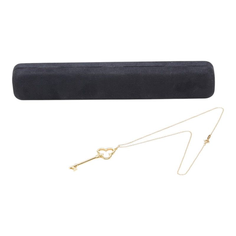 Tiffany & Co Trefoil Key Necklace 18k Yellow Gold — view 8