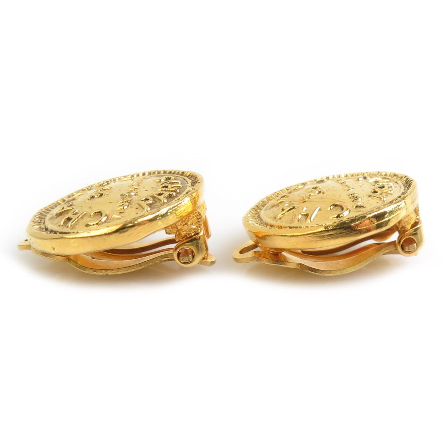 Chanel Earrings Vintee Gold — view 3