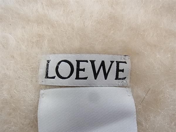 Loewe Scarf Anagram a Ivory 73% Mohair 24% Nylon 3% Fringe — view 3