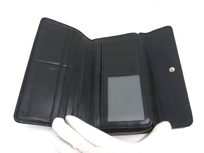 Gucci Wallet Micro Guccissima Zip Around Black Leather Flap Bifold — view 4