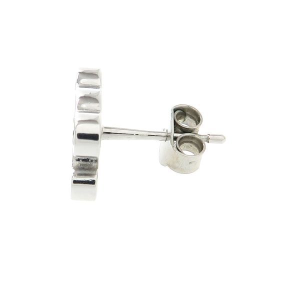 Celine Triomphe Line Stone Stud Earrings — view 5