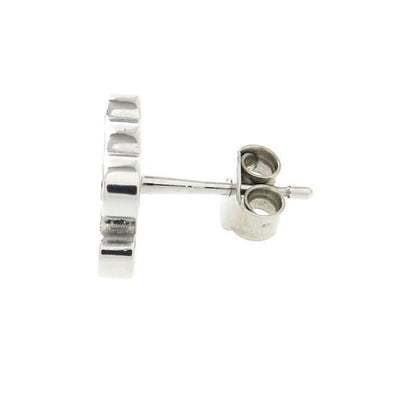 Celine Triomphe Line Stone Stud Earrings — view 5