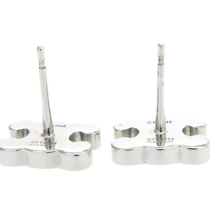 Celine Triomphe Line Stone Stud Earrings — view 7
