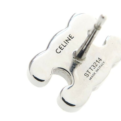 Celine Triomphe Line Stone Stud Earrings — view 9