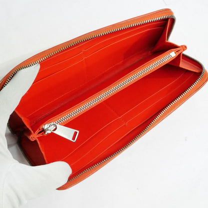 Bottega Veneta Zip Around Wallet Zipper Orange Silver — view 5