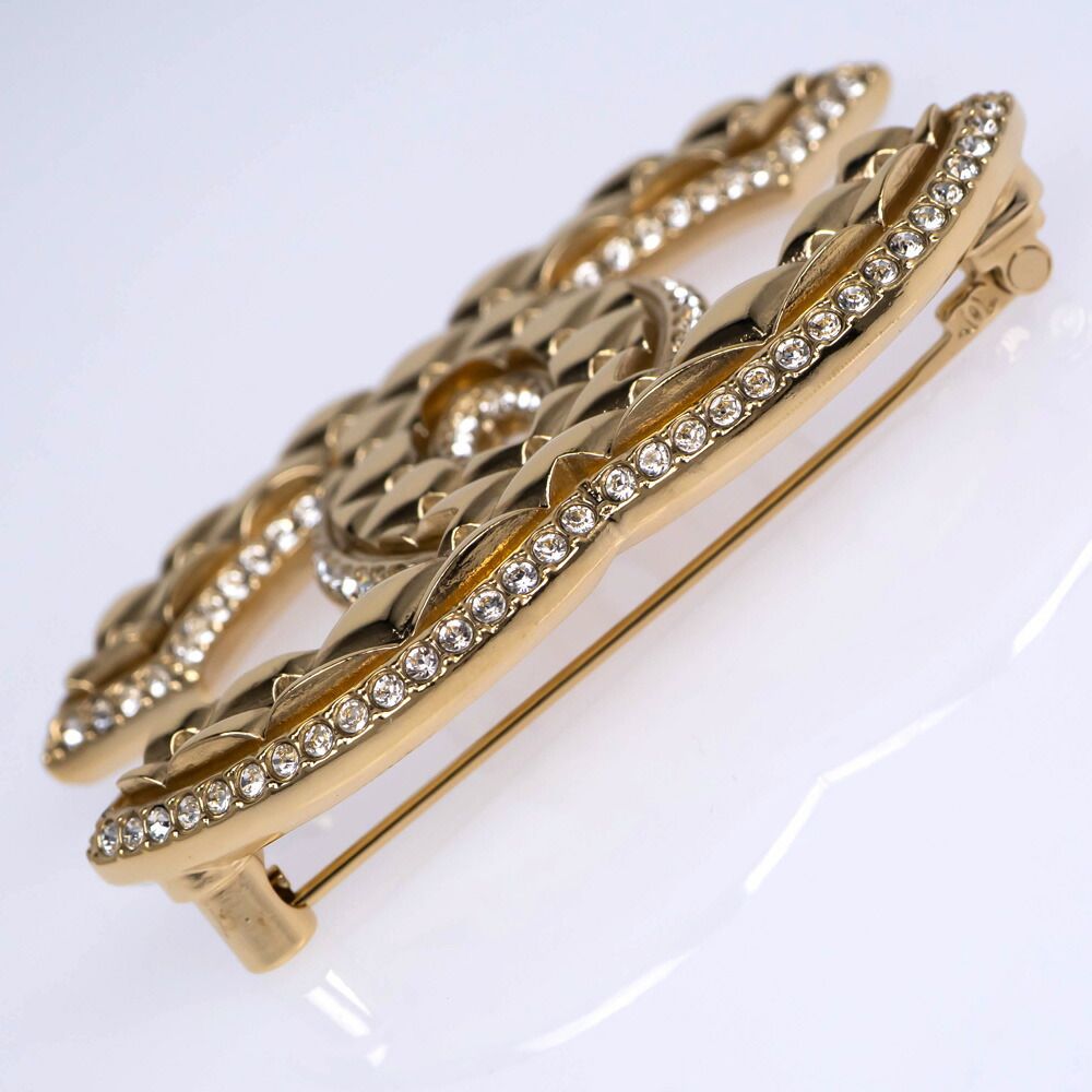 Chanel Cocomotiv Brooch C Cruises Collection Gold Line Stone Coco Quilted — view 5