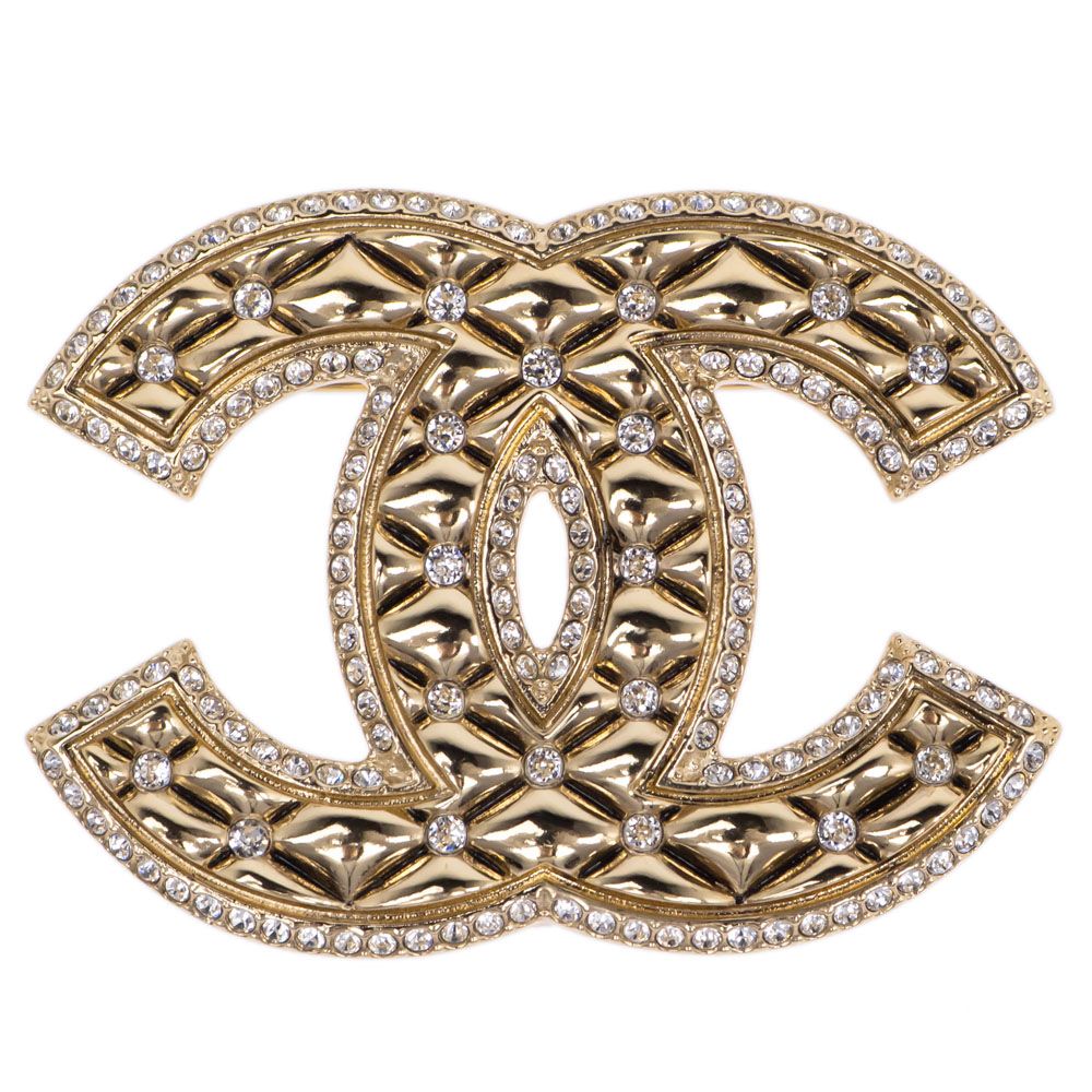 Chanel Cocomotiv Brooch C Cruises Collection Gold Line Stone Coco Quilted