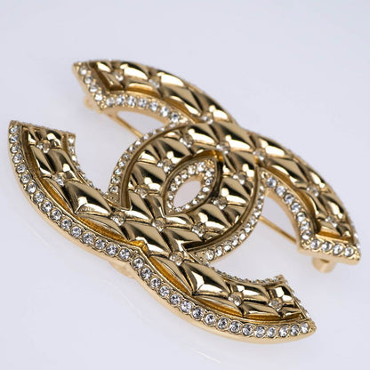 Chanel Cocomotiv Brooch C Cruises Collection Gold Line Stone Coco Quilted — view 4