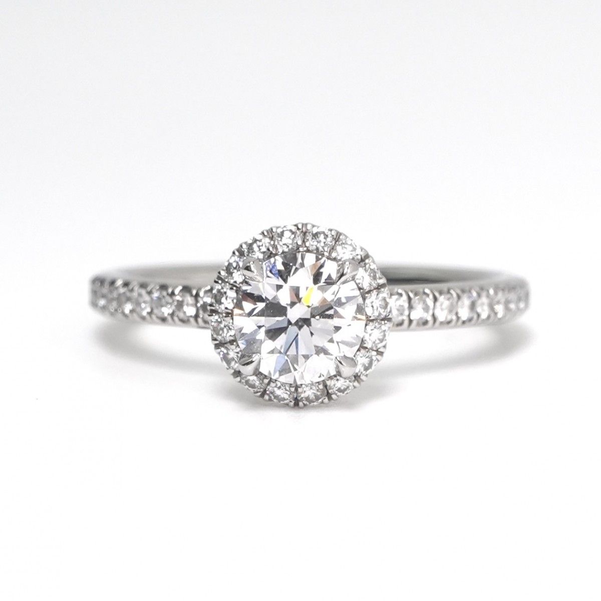 Harry Winston Round Cut Micro Pave Ring the One by Engagement Wedding Platinum