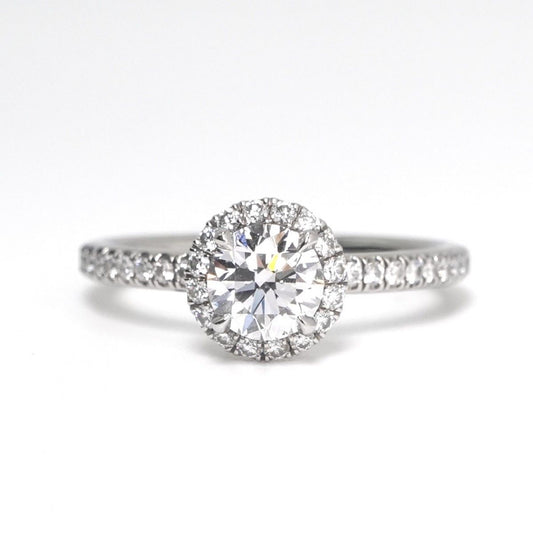 Harry Winston Round Cut Micro Pave Ring the One by Engagement Wedding Platinum