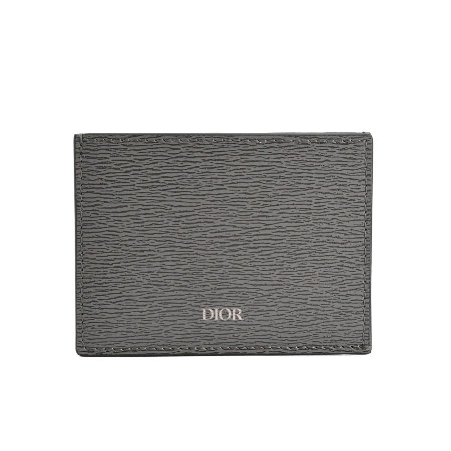 Dior Card Case Card Holders Gray
