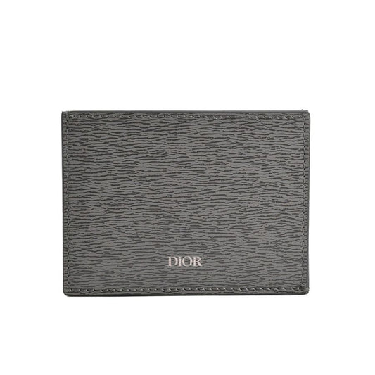 Dior Card Case Card Holders Gray