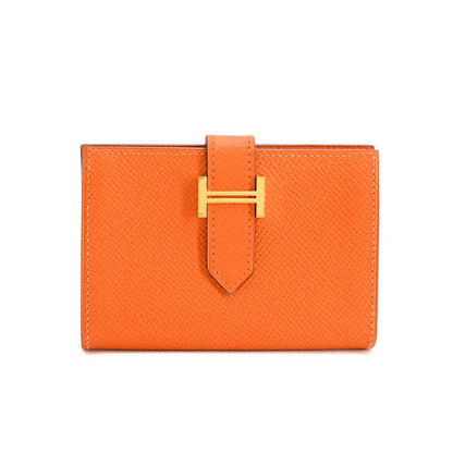 Hermes Card Case Card Holders Orange