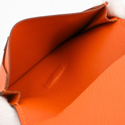 Hermes Card Case Card Holders Orange — view 5