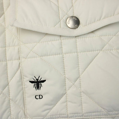 Dior Macrocannage Macro Cannage Vest Quilted Food Bee Embroidery White MW — view 4
