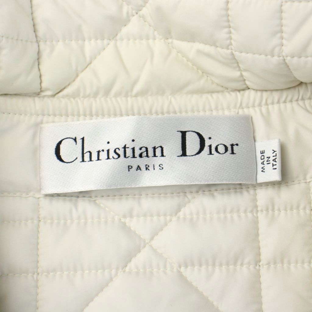 Dior Macrocannage Macro Cannage Vest Quilted Food Bee Embroidery White MW — view 3