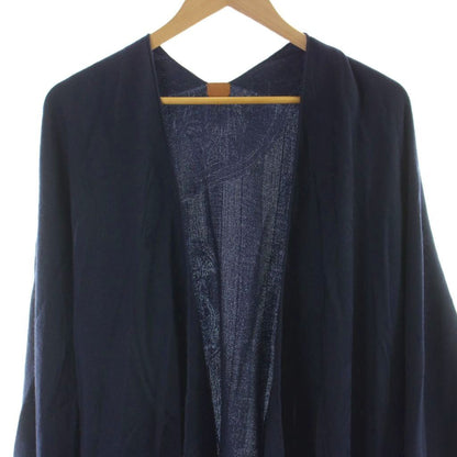 Hermes Poncho Cape Jacquard Cashmere Silk Blend Navy MW — view 5