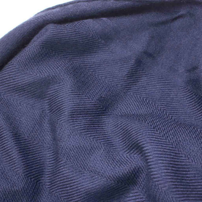 Hermes Poncho Cape Jacquard Cashmere Silk Blend Navy MW — view 8