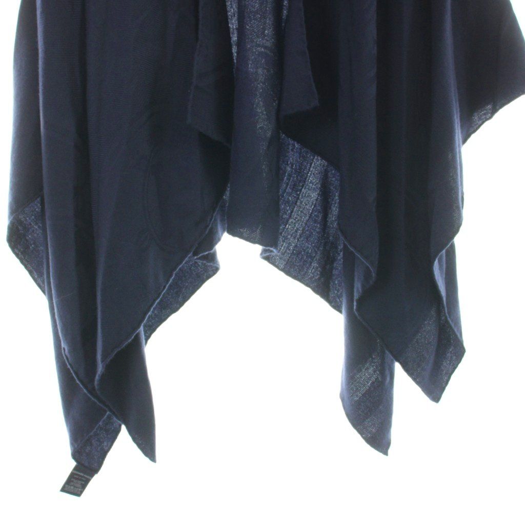 Hermes Poncho Cape Jacquard Cashmere Silk Blend Navy MW — view 7