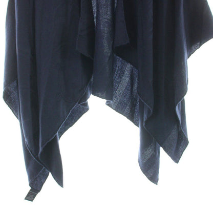 Hermes Poncho Cape Jacquard Cashmere Silk Blend Navy MW — view 7