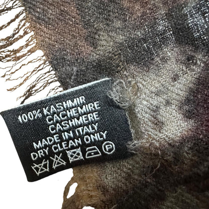 Chanel Logo Shawl Brick Pattern Cashmere Scarf — view 8