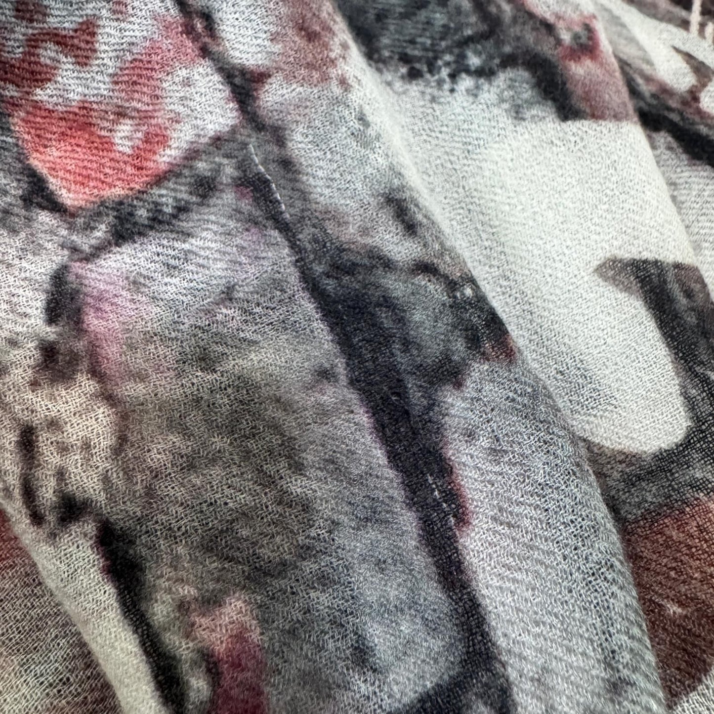 Chanel Logo Shawl Brick Pattern Cashmere Scarf — view 5
