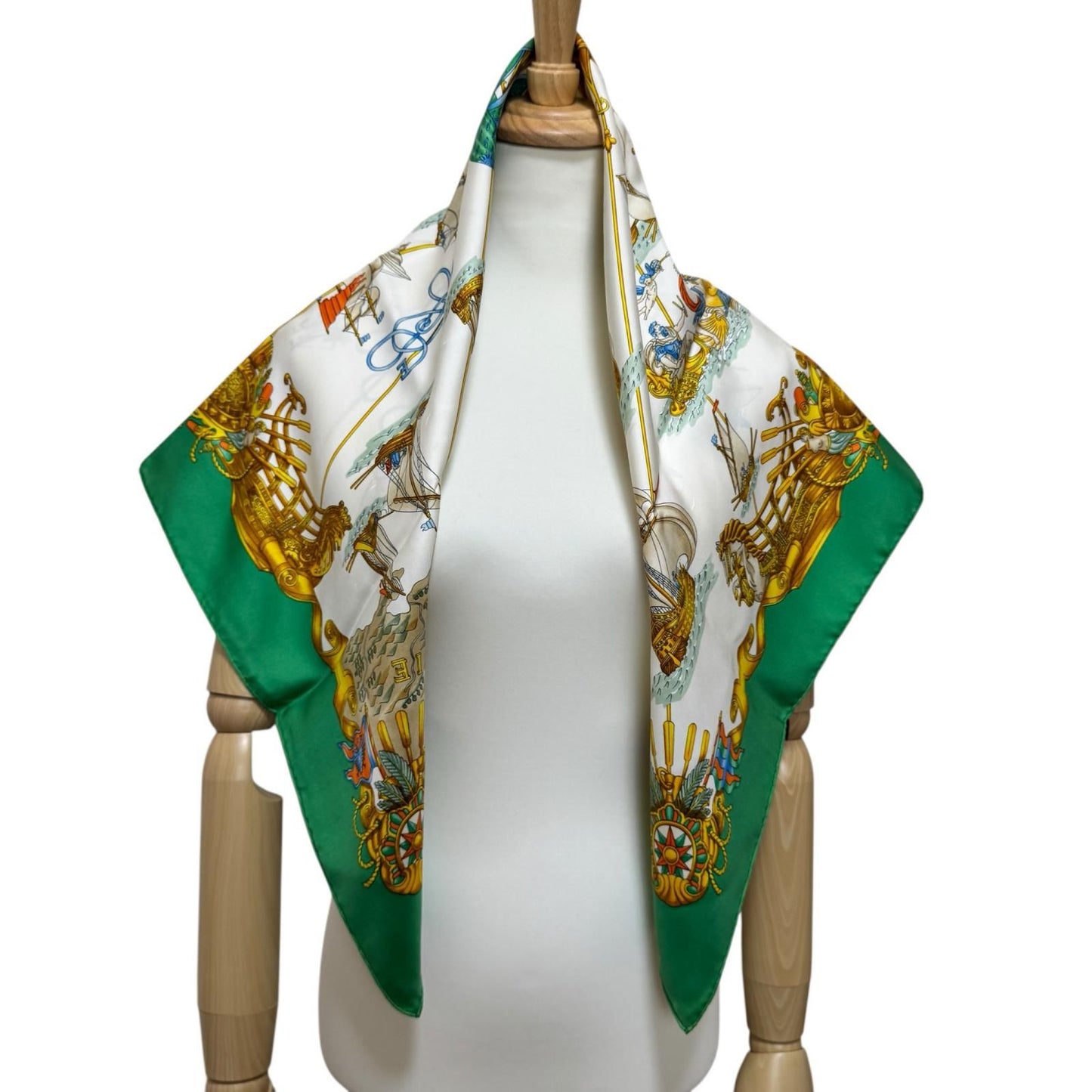 Hermes Carre 90 Voiles de Lumiere Sailing Ship of Light Scarf — view 3