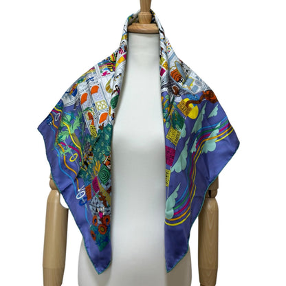 Hermes Carre 90 Maison de Scarf Silk — view 3