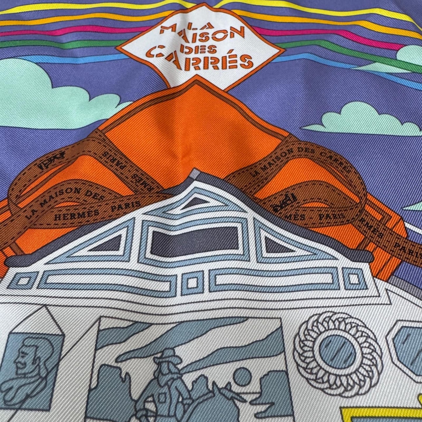 Hermes Carre 90 Maison de Scarf Silk — view 5