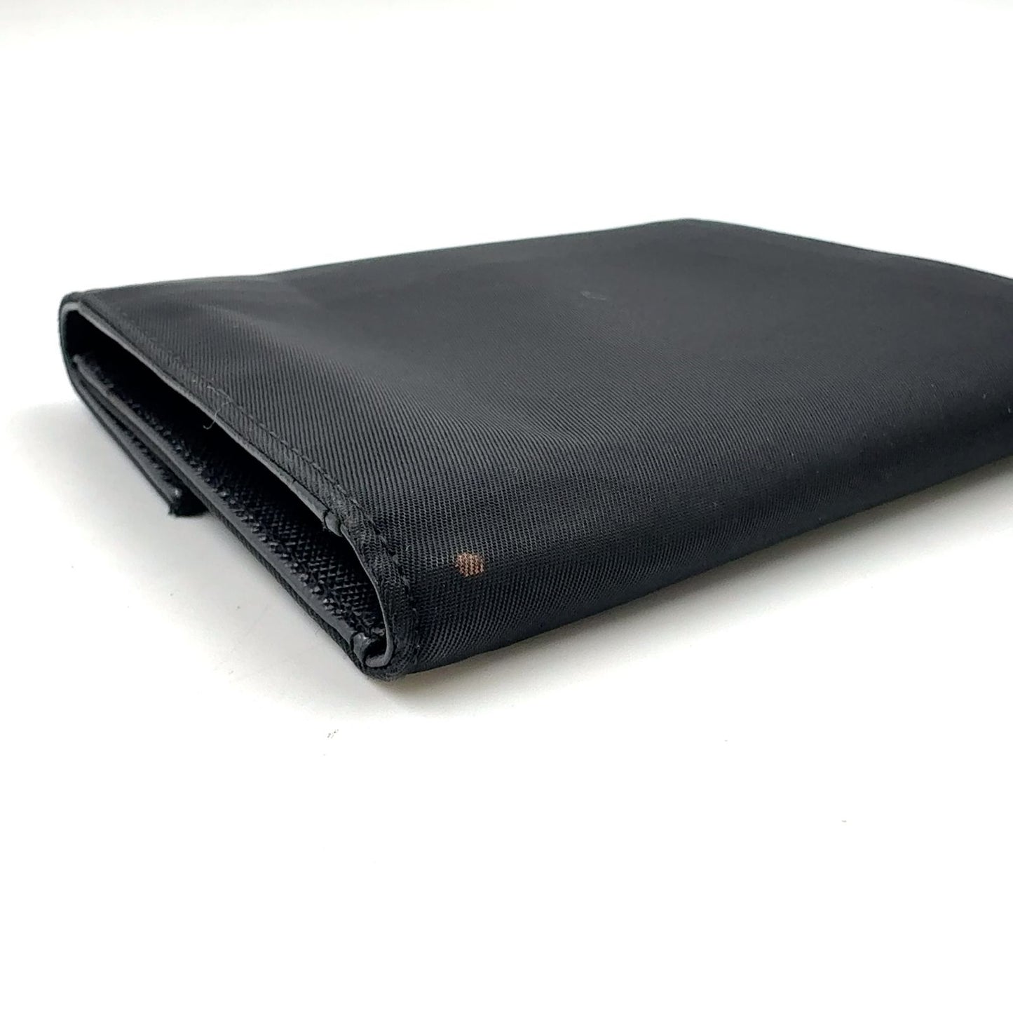 Prada Nylon Black Bifold Wallet Silver — view 7
