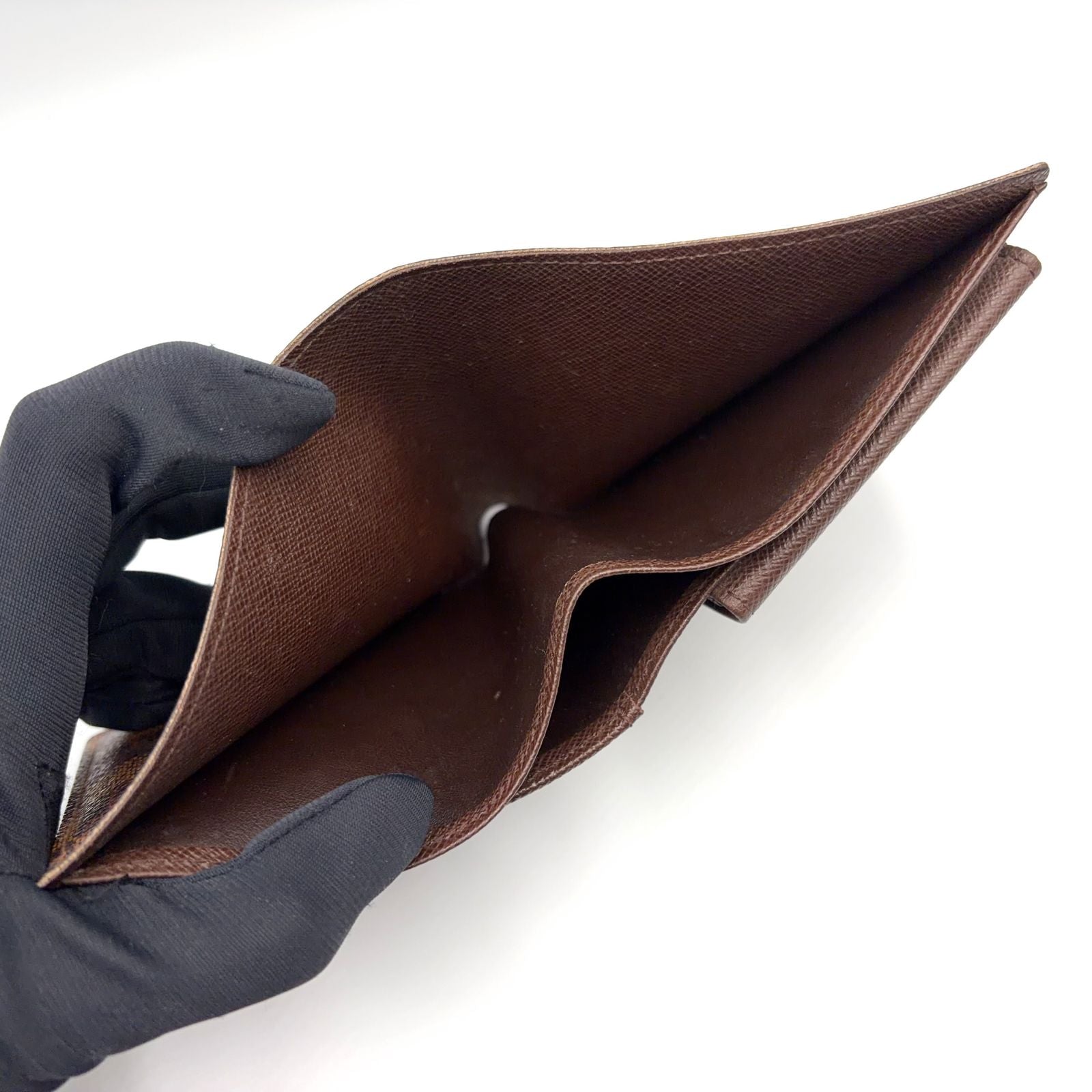 Louis Vuitton Portefeuille Marco Damier Ebene Brown Bifold Wallet — view 6