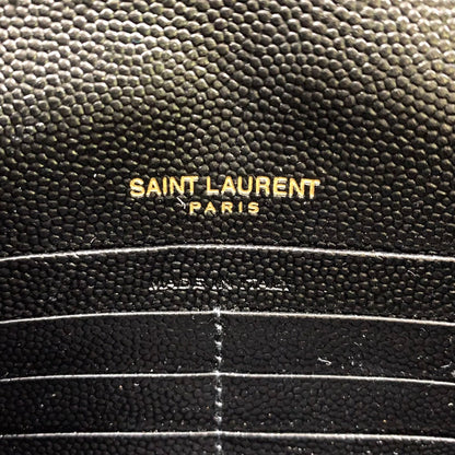 Saint Laurent Paris Cassandra Envelope Chain Wallet Leather Black Shoulder Bag — view 4