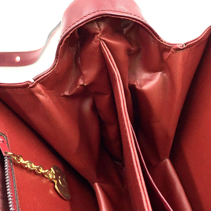 Celine Vintage Leather Bordeaux Shoulder Bag Gold — view 6