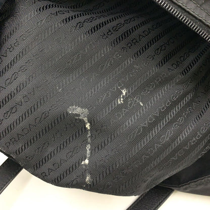 Prada Leather Nylon Black Tote Silver — view 5