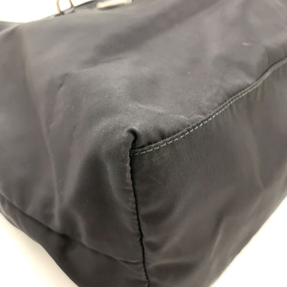 Prada Leather Nylon Black Tote Silver — view 9