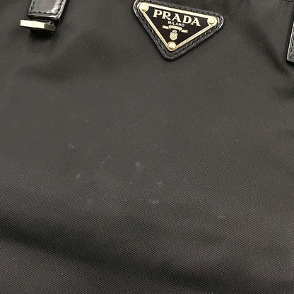 Prada Leather Nylon Black Tote Silver — view 7