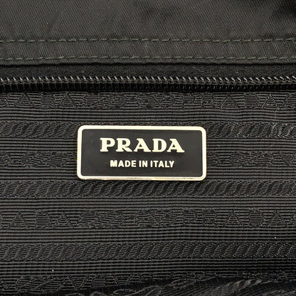 Prada Leather Nylon Black Tote Silver — view 4