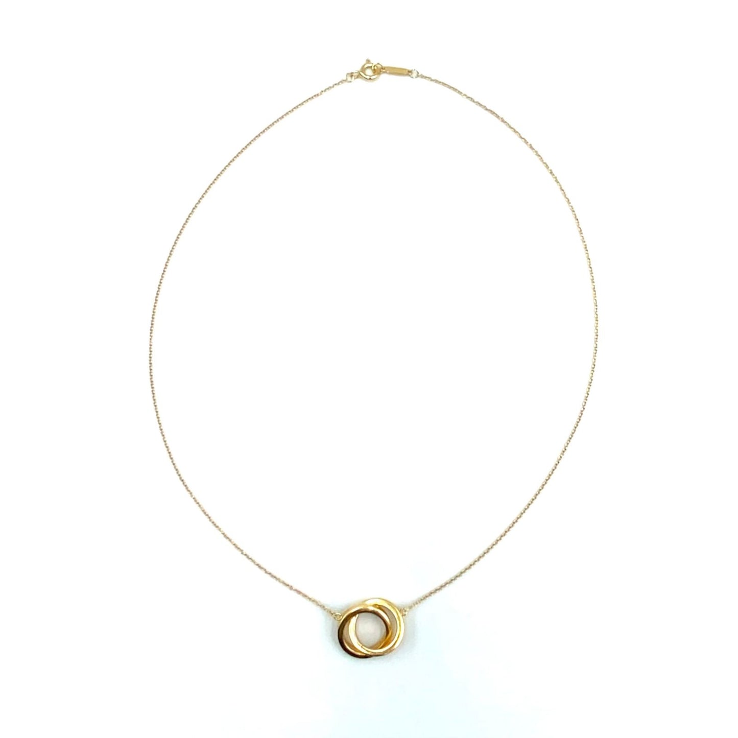 Tiffany & Co Interlocking Circle Yellow Gold Necklace — view 3