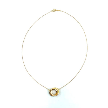 Tiffany & Co Interlocking Circle Yellow Gold Necklace — view 3